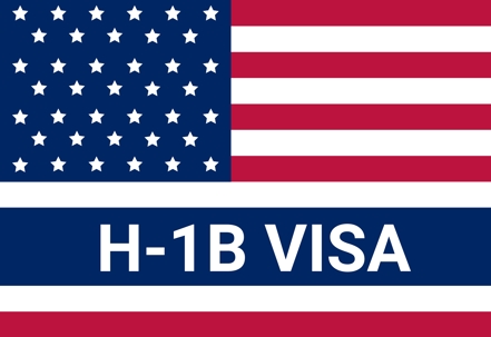 US flag and H1B Visa