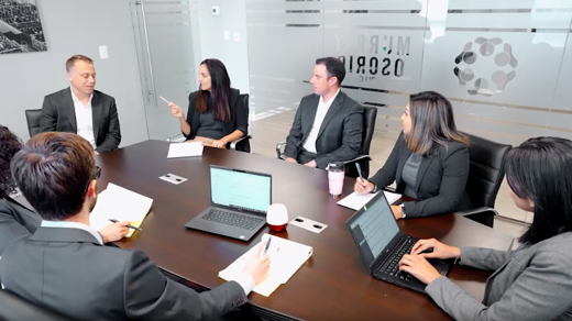 Attorneys sitting around a conference table