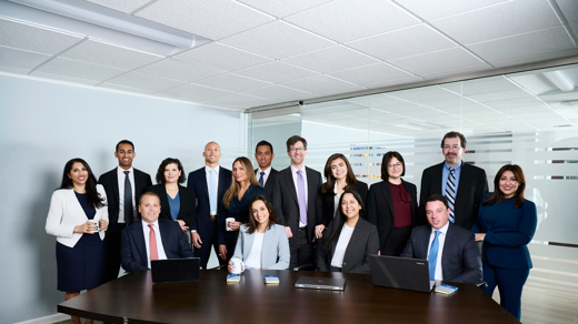 Attorneys sitting around a conference table